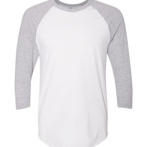 new • american apparel 3/4 sleeve raglan tee